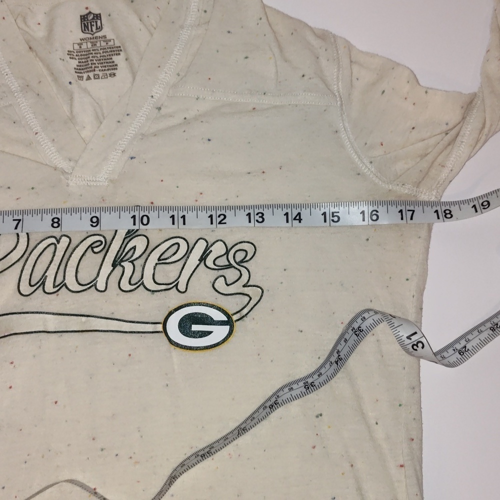 Women's Packers Cream Multicolor Hoodie Long Sleeve Shirt Size Small - Picture 5 of 7